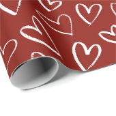 かわいいバレンタインハートパターン ラッピングペーパー (ロールコーナー)