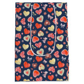 かわいいバレンタインハート ミディアムペーパーバッグ (裏面)