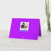 かわいいバレンタインバセットおもしろいハウンズ シーズンカード (裏面)