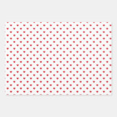 かわいいバレンタインパンダのクマのセット3デザイン ラッピングペーパーシート (正面3)