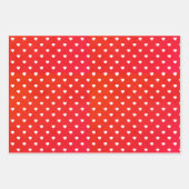 かわいいバレンタインパンダのクマのセット3デザイン ラッピングペーパーシート (正面2)