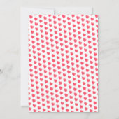 かわいいバレンタインベビーラブピンクハート赤ちゃんシャワー 招待状 (裏面)