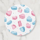 かわいいバレンタインマカロンハート性別の表示 フェイバータグ (裏面)