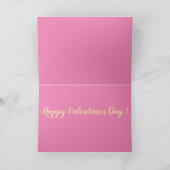 かわいいバレンタインラブバードと赤いハート シーズンカード (内部)