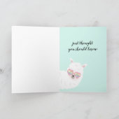 かわいいバレンタインラマ シーズンカード (内部)