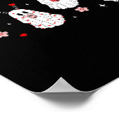 かわいいバレンタイン幽霊キャンディハートあなたは私のボーになる ポスター (角)