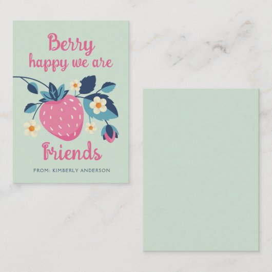 かわいいバレンタイン教室カード ノートカード (正面/裏面)