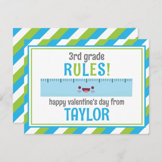 かわいいバレンタイン教室カード ポストカード (正面/裏面)