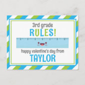 かわいいバレンタイン教室カード ポストカード (正面)