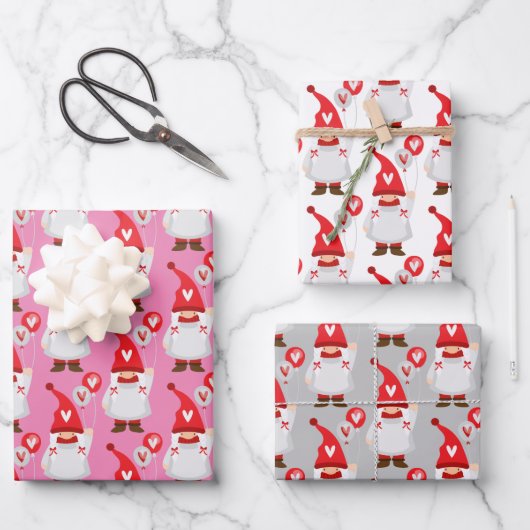 かわいいバレンタイン格言柄 ラッピングペーパーシート (正面)