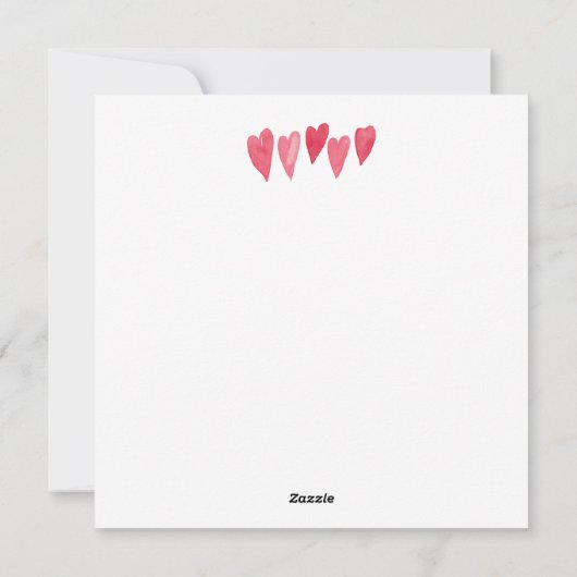 かわいいバレンタイン水彩アートパーソナライズ シーズンカード (裏面)