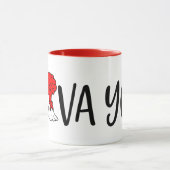 かわいいバレンタイン溶岩ワードアート マグカップ (中央)