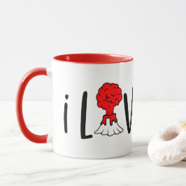 かわいいバレンタイン溶岩ワードアート マグカップ