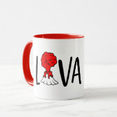 かわいいバレンタイン溶岩ワードアート マグカップ (正面左)