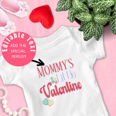 かわいいバレンタイン特別人女の子 ベビーボディスーツ