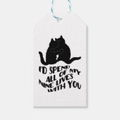 かわいいバレンタイン猫 ギフトタグ (正面)