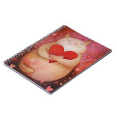 かわいいバレンタイン猫 ノートブック (左側)