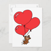 かわいいバレンタイン詰まったラブベア シーズンポストカード (正面/裏面)