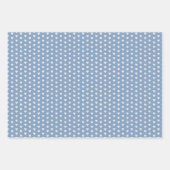 かわいいバレンタイン キウイ鳥 ハート ボウ ソフトピンク ブルー ラッピングペーパーシート (正面3)