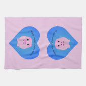 かわいいバレンタイン キッチンタオル (横)