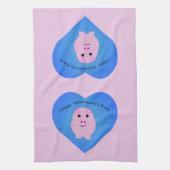 かわいいバレンタイン キッチンタオル (縦)