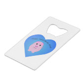 かわいいバレンタイン クレジットカード栓抜き (正面アングル)