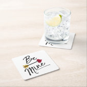 かわいいバレンタイン スクエアペーパーコースター (インサイチュ)