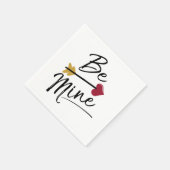 かわいいバレンタイン スタンダードカクテルナプキン (角)