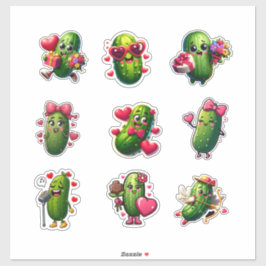 かわいいバレンタイン ピクルス ステッカー シート シール