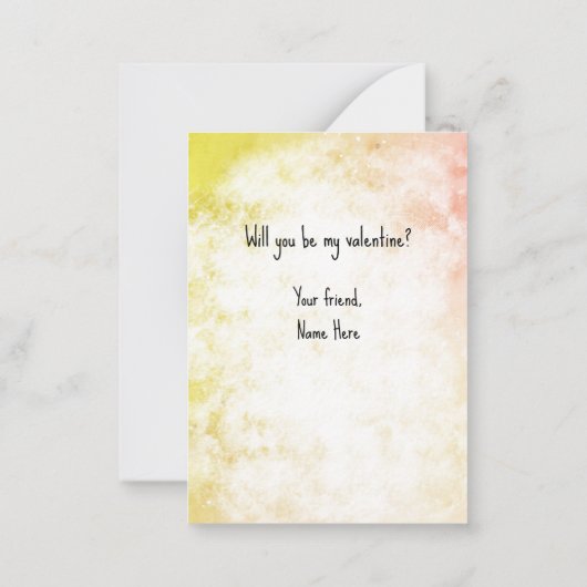 かわいいバレンタイン 学校のクラスメイト さくらんぼ ノートカード (裏面)