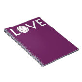 かわいいバレーボールのラブノート ノートブック (右側)