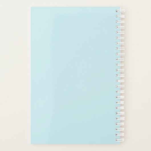 かわいいバレーボールガールイラストレーション付き名前をカスタムする プランナー手帳 (裏面)