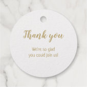 かわいいバレーボール感謝祭のゴールド フェイバータグ (裏面)