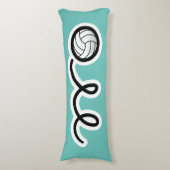 かわいいバレーボール漫画名前をカスタムするキッズベッドルーム ボディピロー (正面縦)