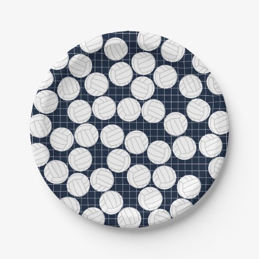 かわいいバレーボール紙プレート ペーパープレート (正面)