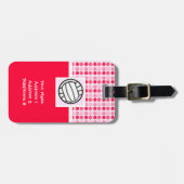 かわいいバレーボール ラゲッジタグ (正面横)