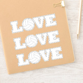 かわいいバレーボールLOVEおもしろい装飾運動選手 シール