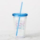 かわいいバンコゲームナイトピンクブルーサイコロ アクリルタンブラー (裏面)