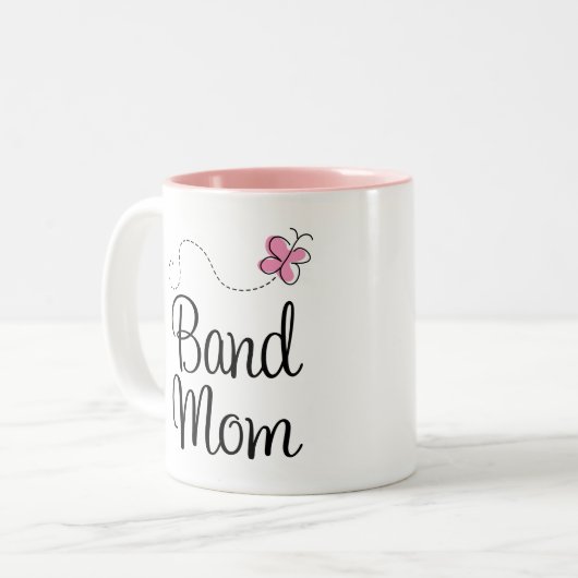 かわいいバンドお母さんのギフト ツートーンマグカップ (正面左)