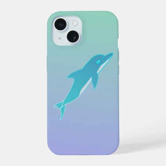かわいいバンドウイルカのiPhone / iPadケース iPhone 15ケース (裏面)