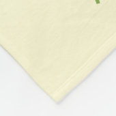 かわいいバンニーと春デイジーと蝶 フリースブランケット (角)