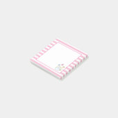 かわいいバンニーと春デイジーと蝶 ポストイット (アングル)