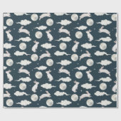 かわいいバンニーズ柄のラッピング紙 ラッピングペーパー (フラット)