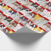 かわいいバンニーズ柄のラッピング紙 ラッピングペーパー (角)