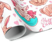 かわいいバンニーズ柄のラッピング紙 ラッピングペーパー (ロールコーナー)