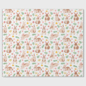 かわいいバンニーズ柄のラッピング紙 ラッピングペーパー (フラット)