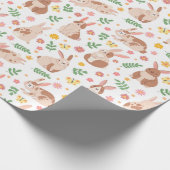かわいいバンニーズ柄のラッピング紙 ラッピングペーパー (角)