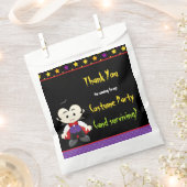 かわいいバンパイアボーイハロウィーンの衣装パーティー フェイバーバッグ (クリップ留めされた状態)