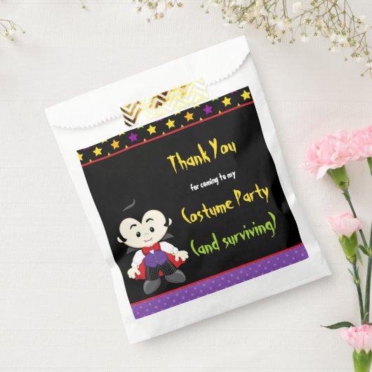 かわいいバンパイアボーイハロウィーンの衣装パーティー フェイバーバッグ (封をした状態)