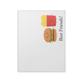 かわいいバーガーとフライ最高のズ友だち ノートパッド (回転)